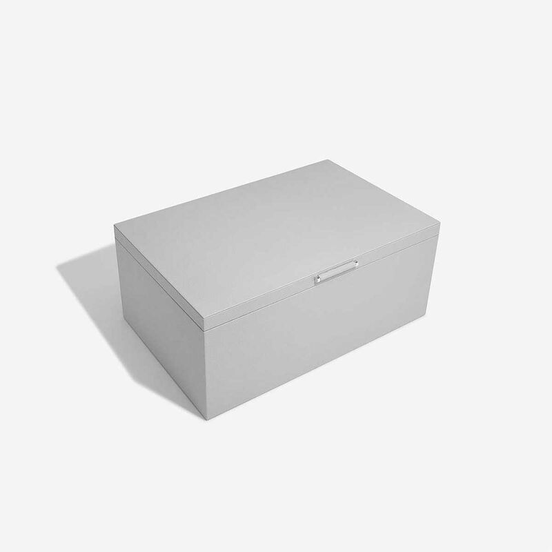 Stackers Medium Lidded Storage Box Pebble Grey image number 1